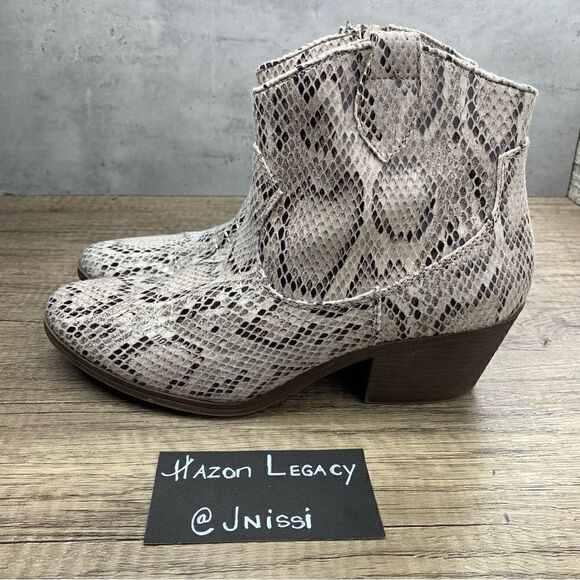 Rampage~Women’s~Light Snake Skin Ankle Booties~Size 8 - Picture 1 of 9